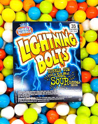 Concord Lightning Bolts Sour Gumballs 4.5lb Bag Bulk